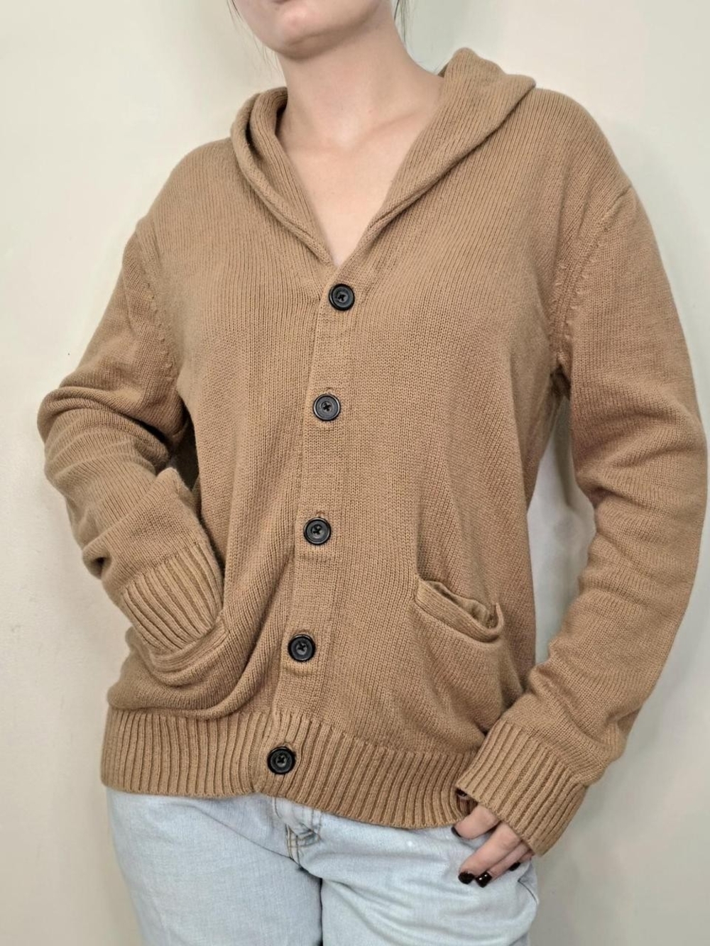vintage brown button up cardigan Size M